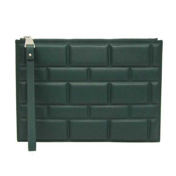 BOTTEGA VENETA Blue Leather Clutch Bag - Picture 1 of 9